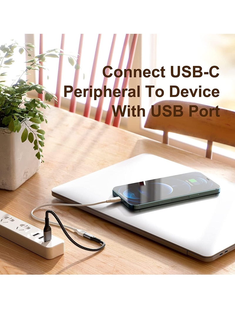 TYCOM USB C Female to USB Male Adapter, 5inch USB A to Type C Connector, Compatible with iPhone 12 Mini/12 Pro Max/11 Pro Max, Type-C Earphone  - Image 3