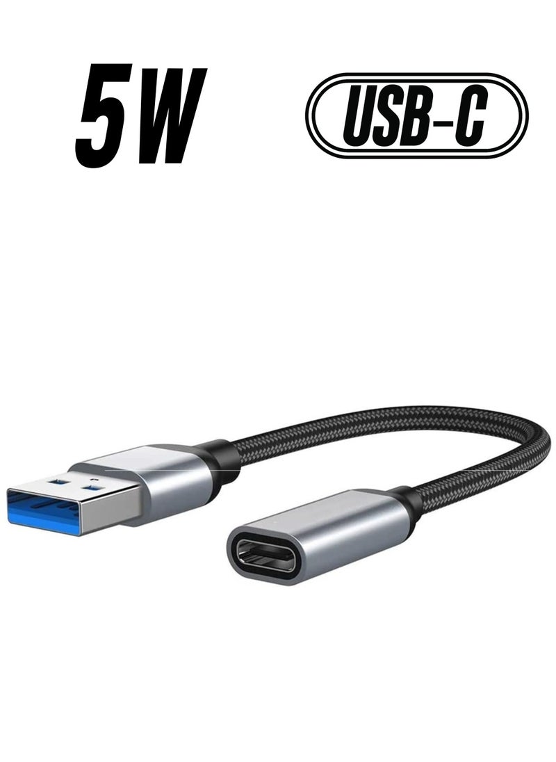 TYCOM USB C Female to USB Male Adapter, 5inch USB A to Type C Connector, Compatible with iPhone 12 Mini/12 Pro Max/11 Pro Max, Type-C Earphone  - Image 1