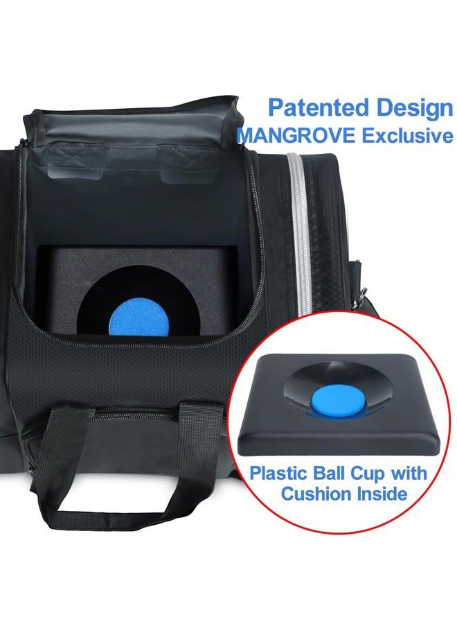 Mangrove Bowling Ball Bag for Single Ball, 2025 Bowling Bag with Plastic Ball Holder, Bowling Tote Fits Bowling Shoes Up to Mens Size 14 and Accessories (Black) - Image 2