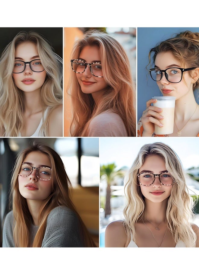 3 أزواج من نظارات حجب الضوء الأزرق للرجال والنساء، نظارات حجب الضوء الأزرق لأجهزة الكمبيوتر والألعاب والتلفزيون وشاشات الهواتف بإطار مربع - Image 5