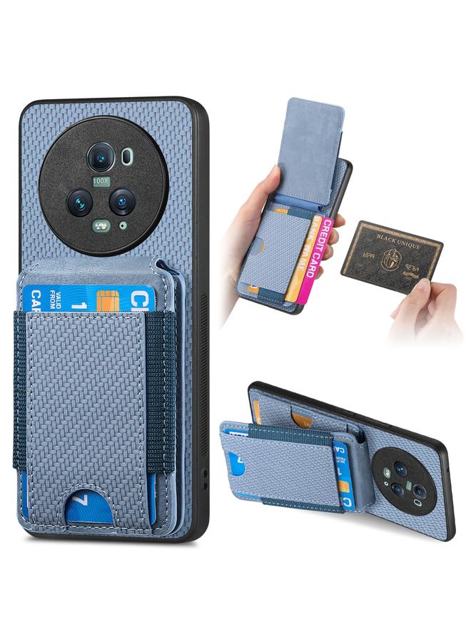 اس-توب جراب هاتف Honor Magic5 Pro من ألياف الكربون مع حامل عمودي قابل للطي - Image 1