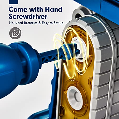 hahaland 5 Year Old Boy Birthday Gift - STEM Toys for Ages 5-7, Toy for 5 6 Year Old Boy, 5 in 1 Building Take Apart Trucks Transform to Robot, Boys Toys Stocking Stuffers Christmas Grandkids Gifts - Image 4