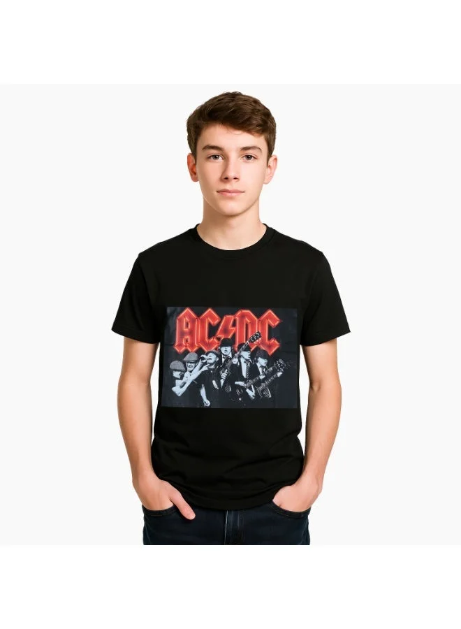 Trucare ACDC  Boy's Short Sleeve 100% Cotton T-Shirt
