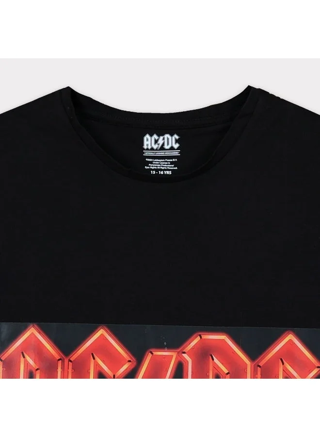 Trucare  ACDC  Boy's Short Sleeve 100% Cotton T-Shirt for Men | Best Price UAE