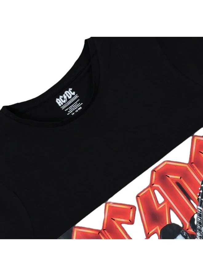 Trucare  ACDC  Boy's Short Sleeve 100% Cotton T-Shirt for Men | Best Price UAE