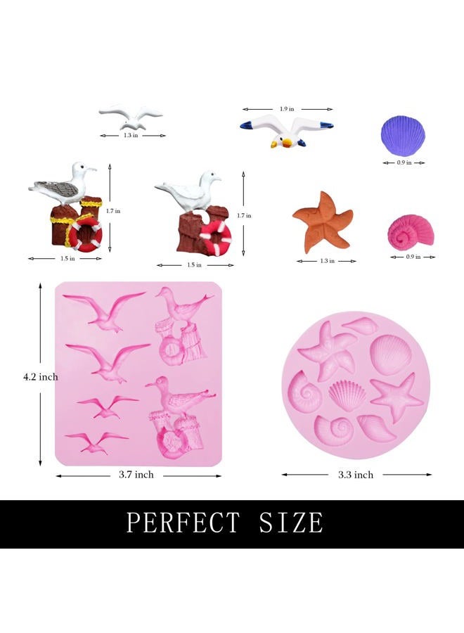 muyulin Ocean Sea Bird Silicone Mold (ZH106) - Image 2