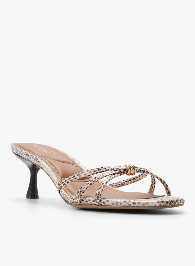 Aldo Grey Multi Madalyn Heeled Sandals for Women | Best Price UAE
