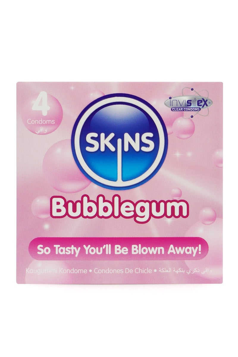 سكينز واقي ذكري بنكهة العلكه 4 حبات - Image 1