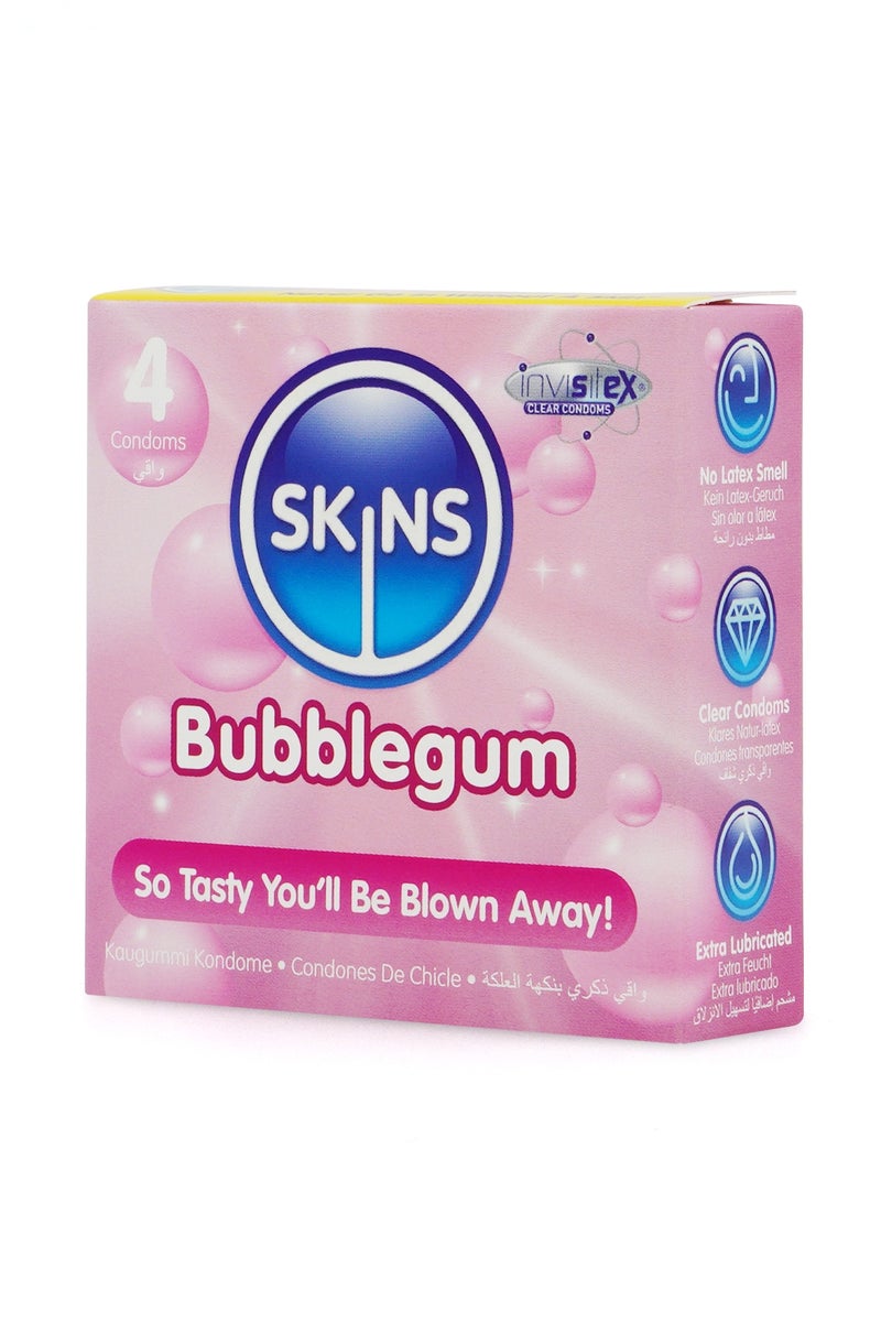 سكينز واقي ذكري بنكهة العلكه 4 حبات - Image 4