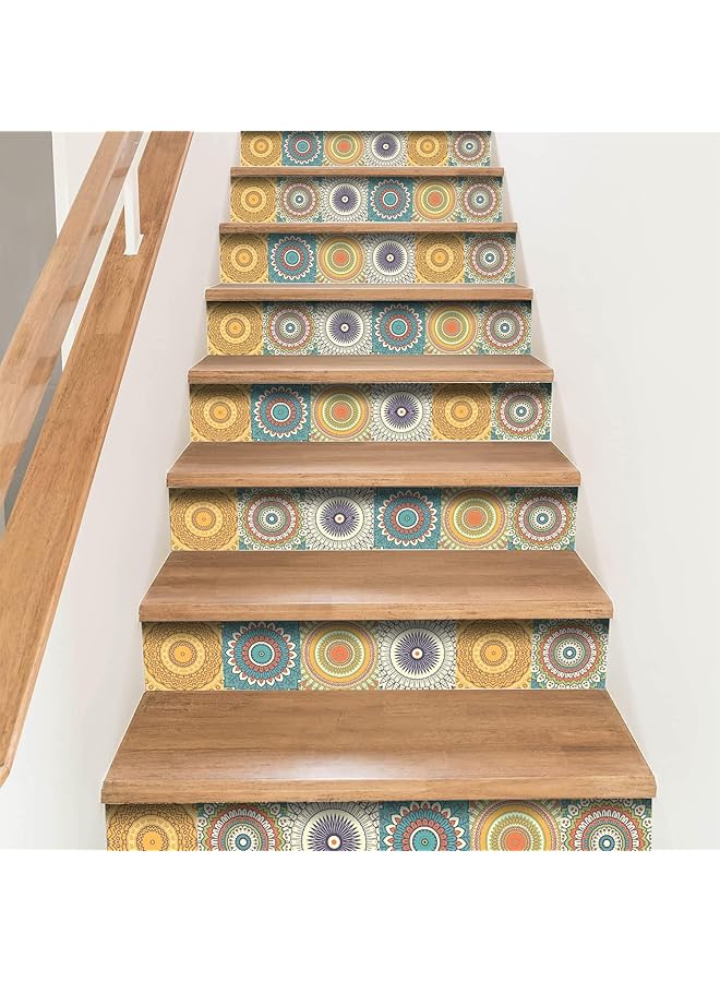 erorex Mosaic Wall Tile Stickers 10Pcs Moroccan Peel And Stick Vinyl Wallpaper Tile Decals 15X15Cm Tile Transfers Sticker For Background Kitchen Bathroom Self Adhesive Peel Splashback Decals - Image 4