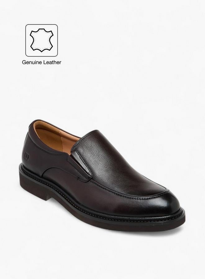 DUCHINI Men'S Leather Solid Slip-On Loafers - Image 2