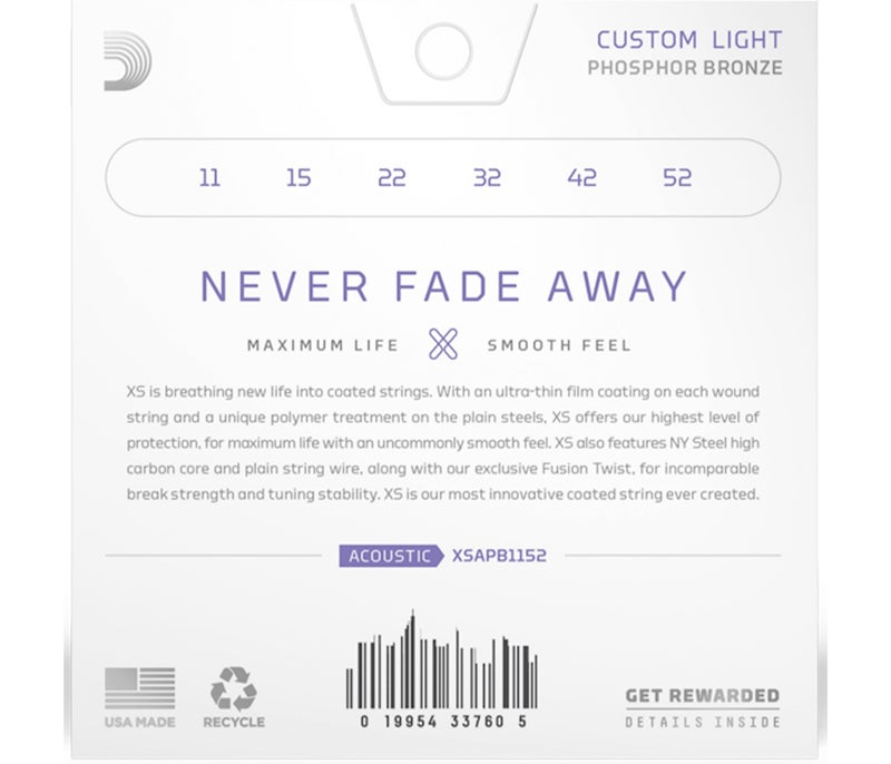 Daddario XSAPB1152 Phosphor Bronze Acoustic Guitar String Custom Light - 11-52 - Image 2