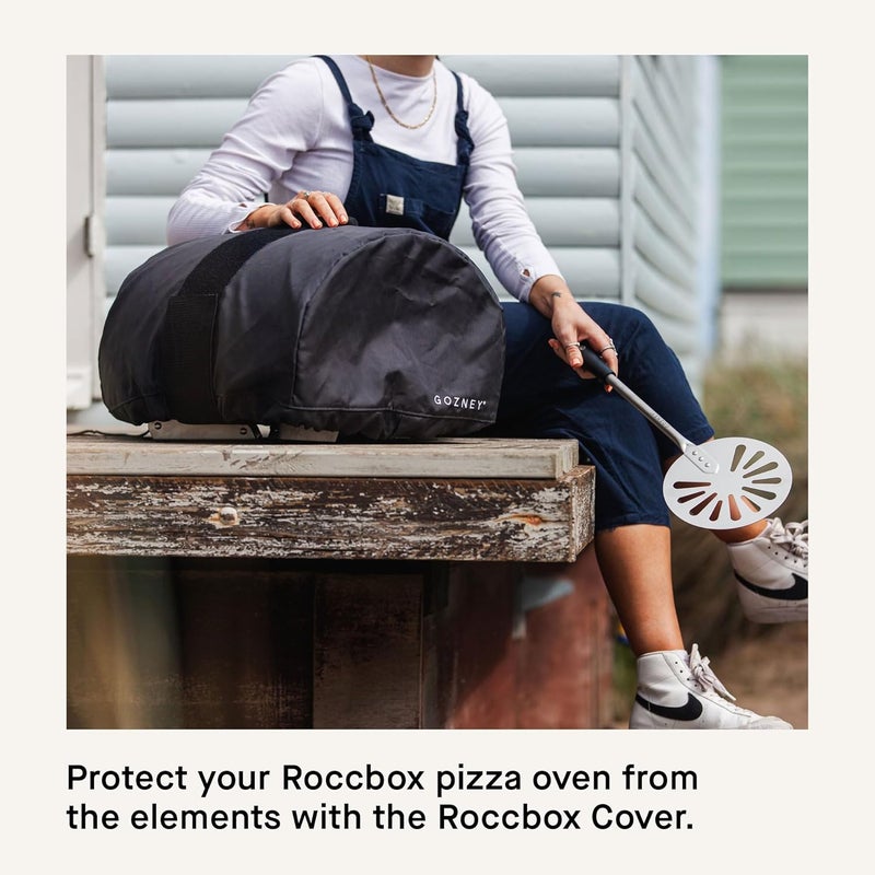 غطاء فرن البيتزا المحمول Roccbox، غطاء مقاوم للماء من نوع 900D لفرن البيتزا الخارجي، مزود بحزام قوي لسهولة النقل، لون أسود - Image 3