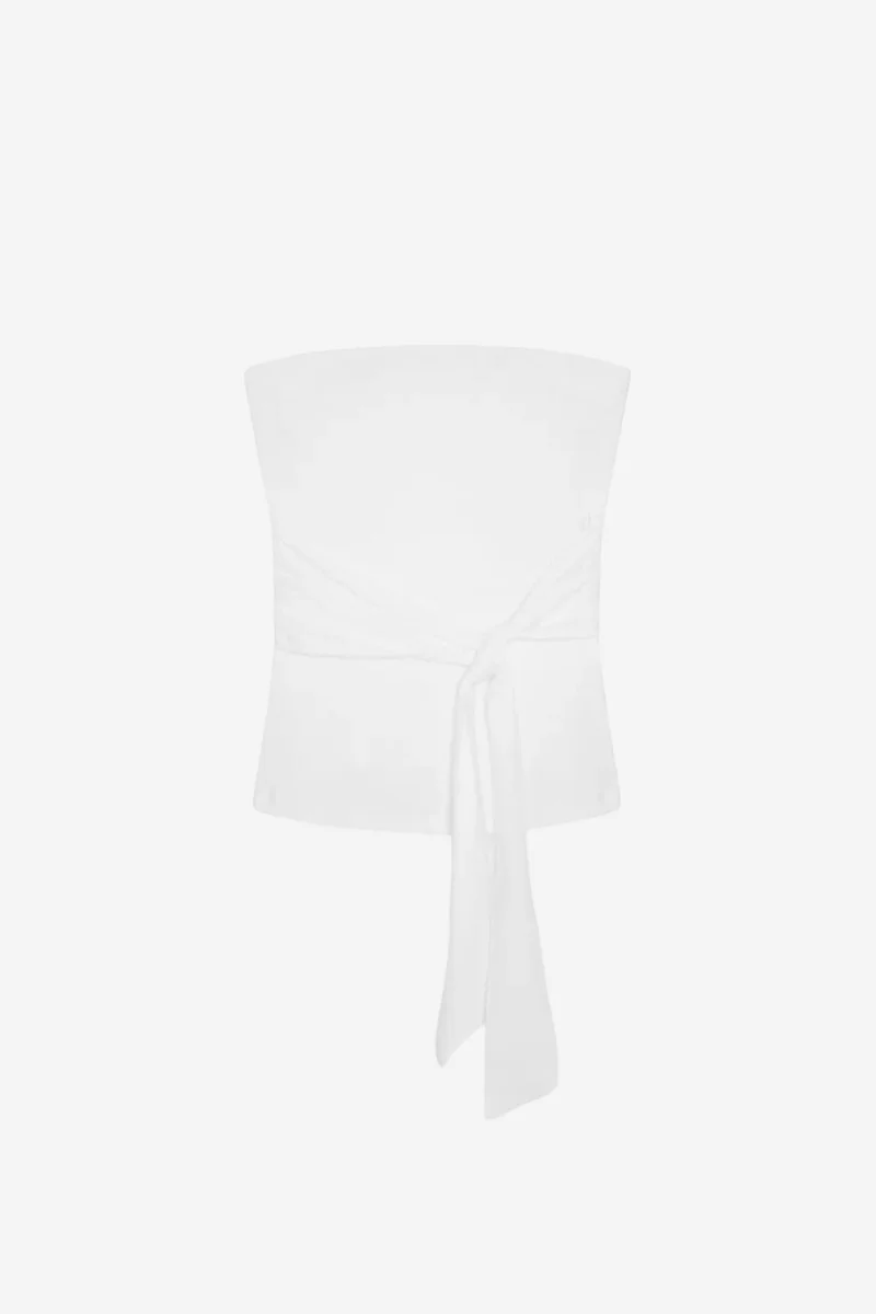 Dilvin White DILVIN Slim Fit Strapless Bandeau Blouse for Women | Best Price UAE