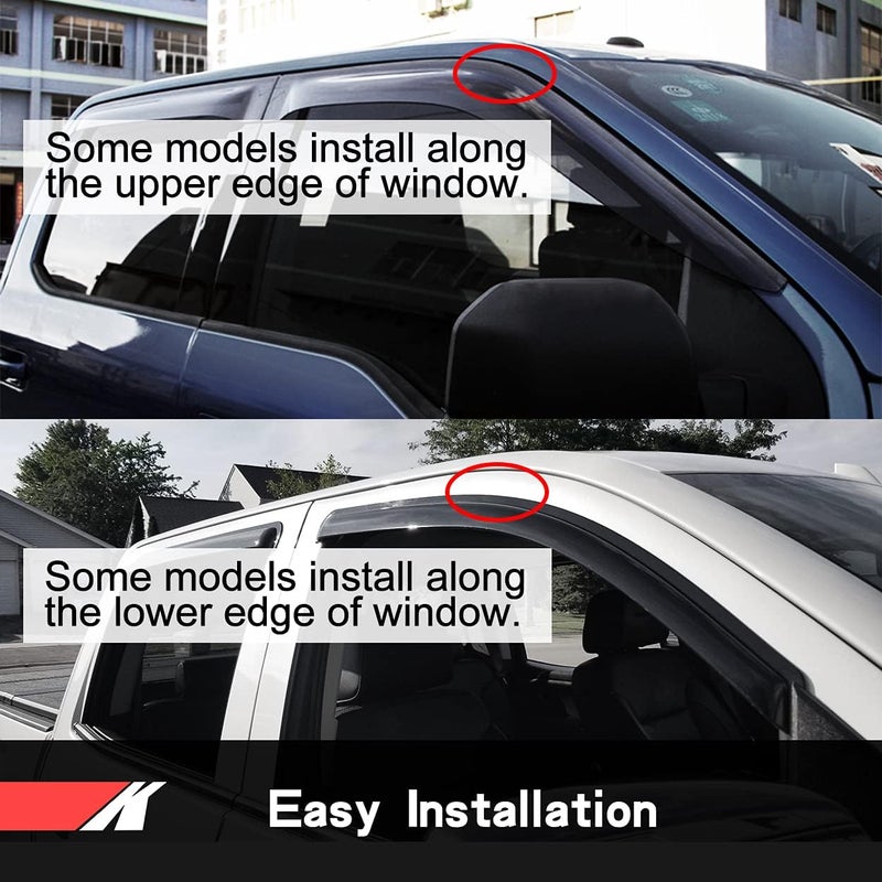 Kucaruce 92925 Original Side Window Wind Deflector for 1995-2004 Toyota Tacoma - Image 3