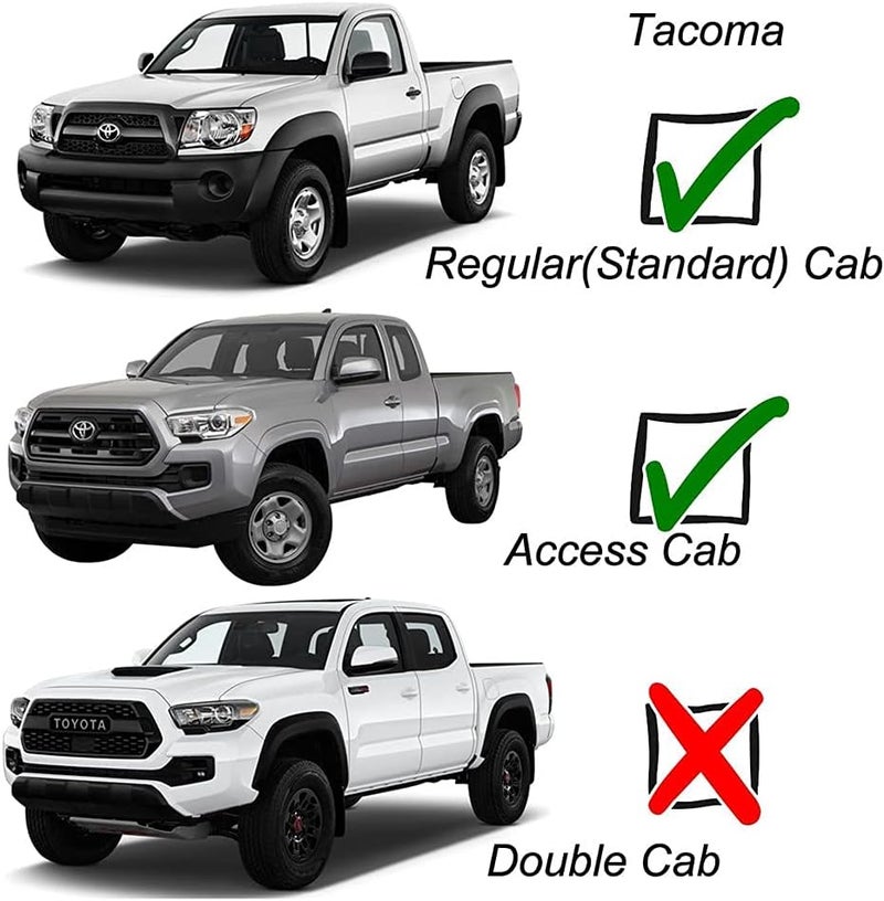 Kucaruce 92925 Original Side Window Wind Deflector for 1995-2004 Toyota Tacoma - Image 2