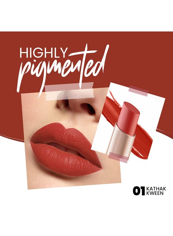 مارس أحمر شفاه MARS Creamy Matte Long Lasting للنساء | أحمر شفاه كريمي | تطبيق بلمسة واحدة | ناعم وخفيف الوزن (3.2 جم) (01-Kathak Kween) - Image 2