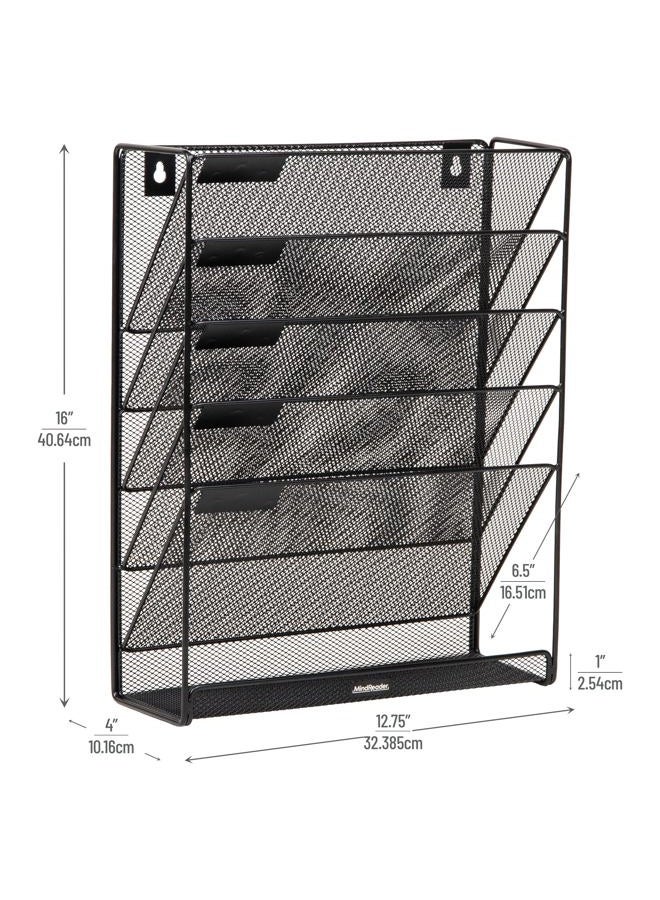 Mind Reader Wafist3-Blk Mesh File Holder 3 Tier Vertical Mount 12.75 (L) X 4.25 (W) X 16 (H) Inches Magstack-Blk - Image 3