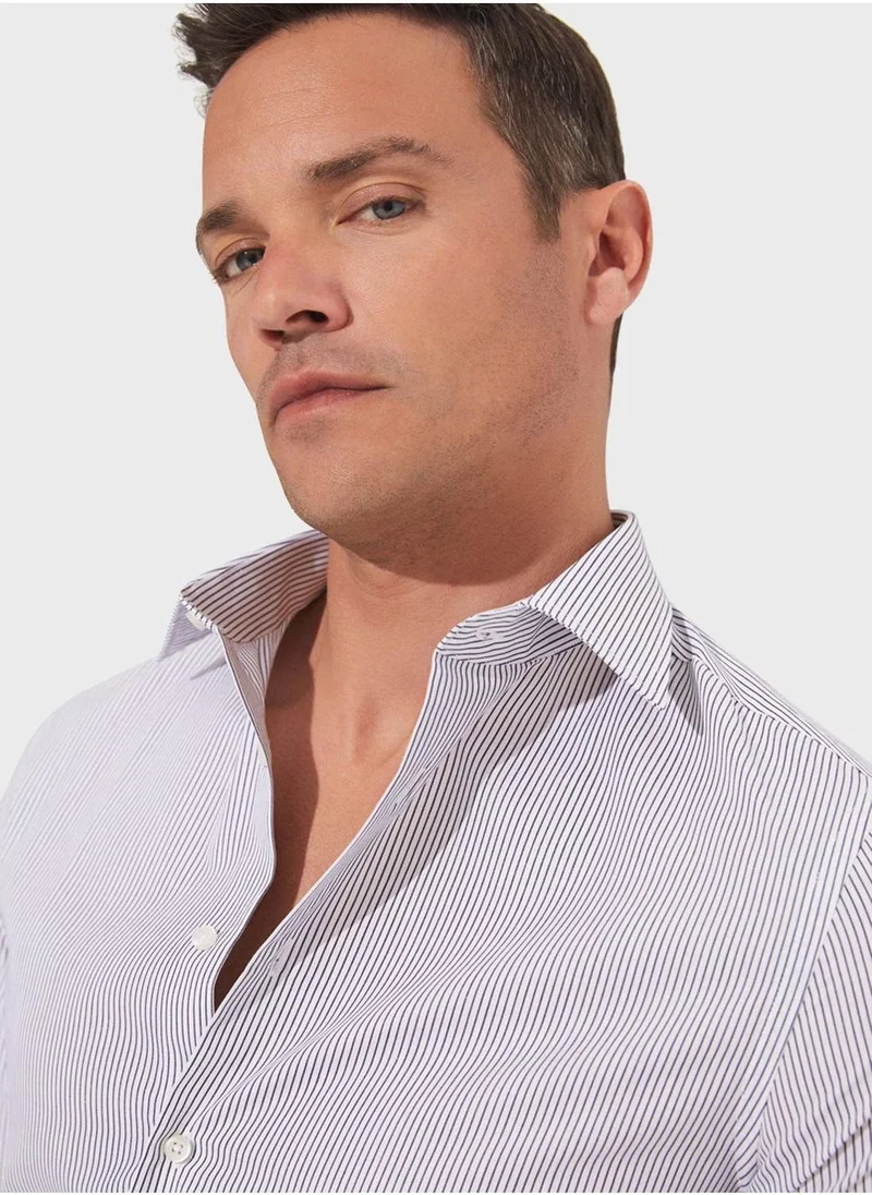جون Striped Slim Fit Shirt