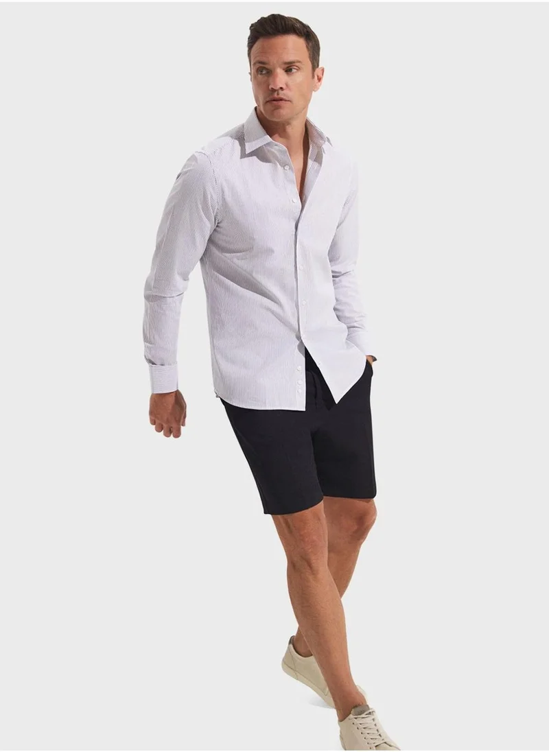 جون Striped Slim Fit Shirt