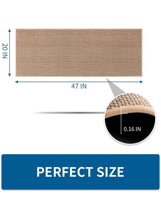 Kitchen Rugs and Mats Non Skid Washable, Absorbent Runner Rugs for Kitchen, Front of Sink, Kitchen Mats for Floor (Beige, 20"x47") - Image 3