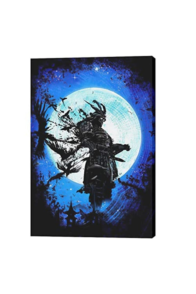 SweetFox ALAYRA Japanese Samurai Wall Art Pictures Decor Armored painting Canvas Prints Bushido Inspirational Poster Artwork Modern Home Framed for Bedroom Living Room Office Bedroom, 16'x24' - Image 2