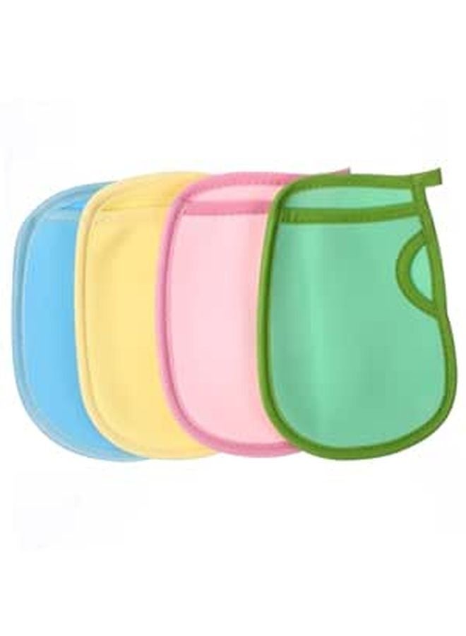 4Pcs Kids Bath Gloves Gentle Exfoliating Shower Mitts For Sensitive Skin - Image 1