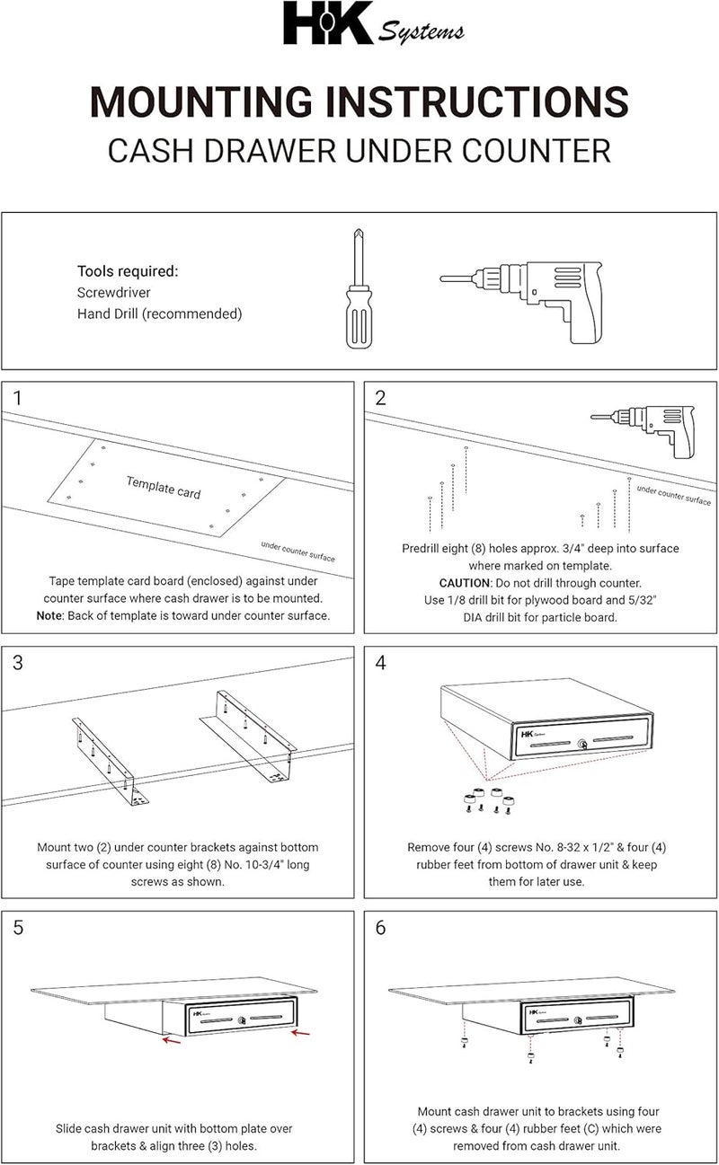 HK SYSTEMS Under mounting bracket for HKSYSTEMS 18" cash drawer - Image 5