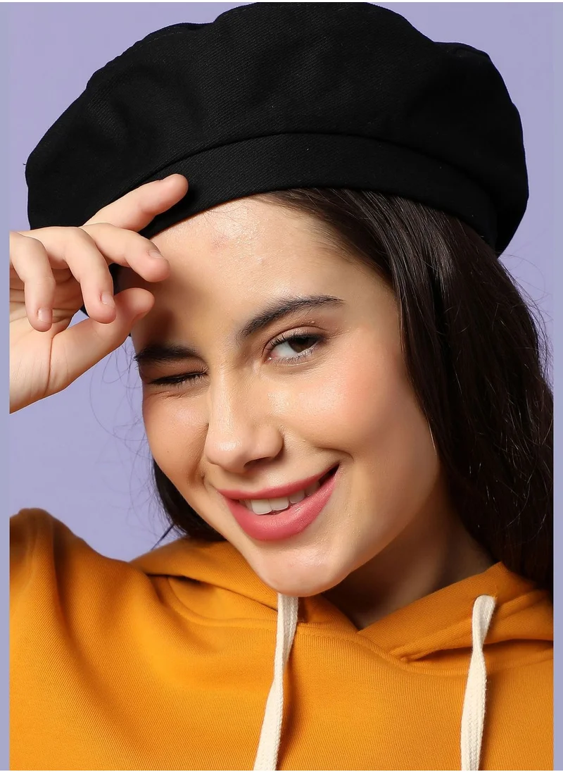Haute Sauce Casual Solid Beret Cap