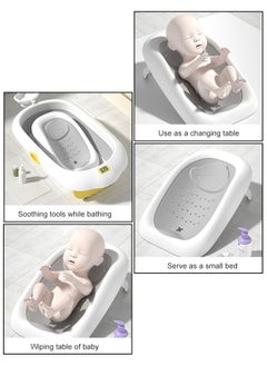 BAYBEE Baby Bath Seat Chair For Newborn Babies And Height Adjustable Toddlers Baby Shower Seater For Kids 0-12 Months Grey  - Image 2