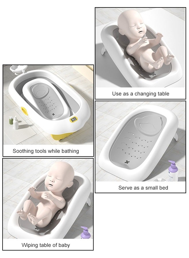 BAYBEE Baby Bath Seat Chair For Newborn Babies And Height Adjustable Toddlers Baby Shower Seater For Kids 0-12 Months Grey - Image 2