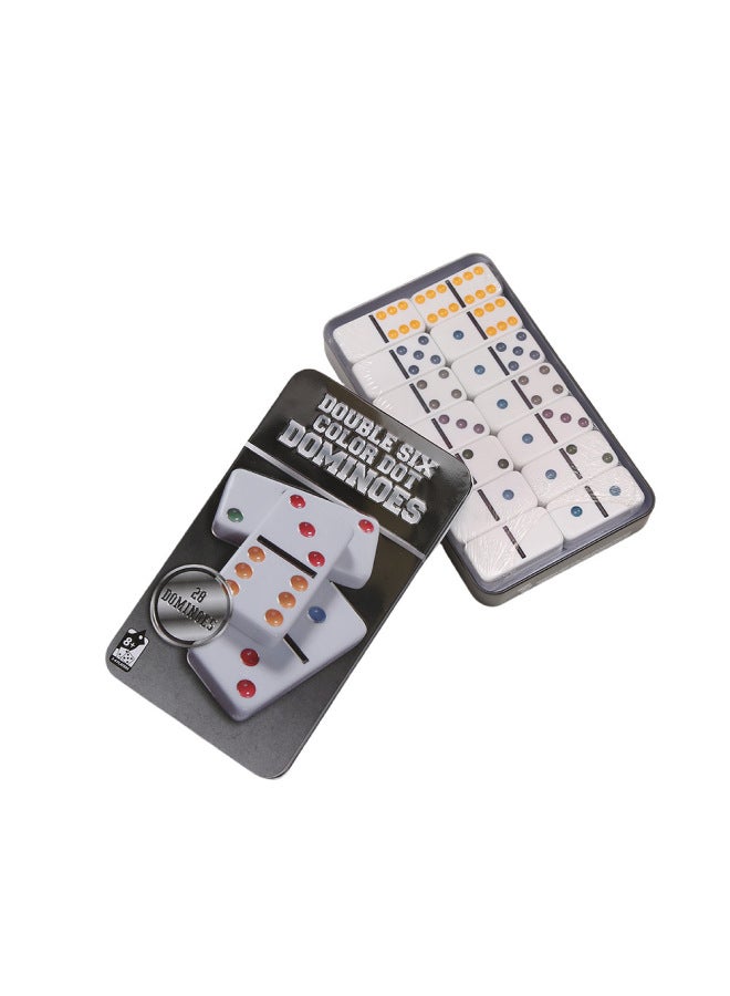 Domino Iron Box Packaging 5010 White Background Color Dots