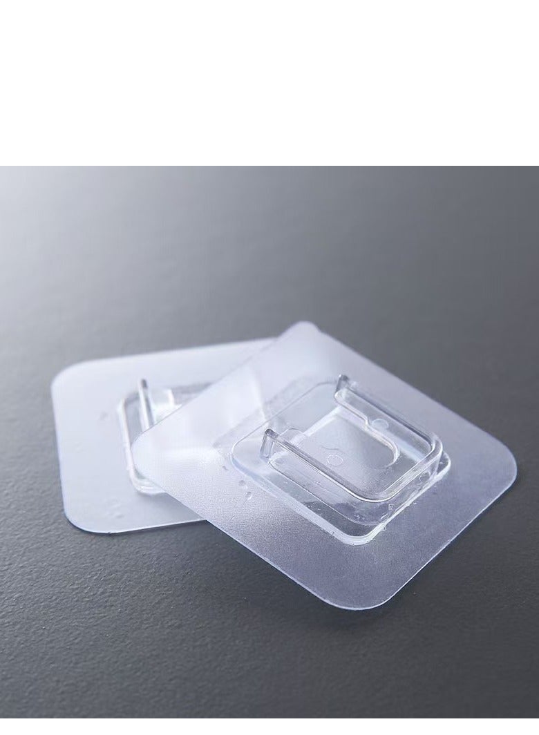 10 pairs of strong adhesive hooks, traceless buckle, punch-free, multi-functional waterproof, suitable for bathroom, kitchen, home, wall hanging, mobile phone adhesive hook, practical hook  - Image 1