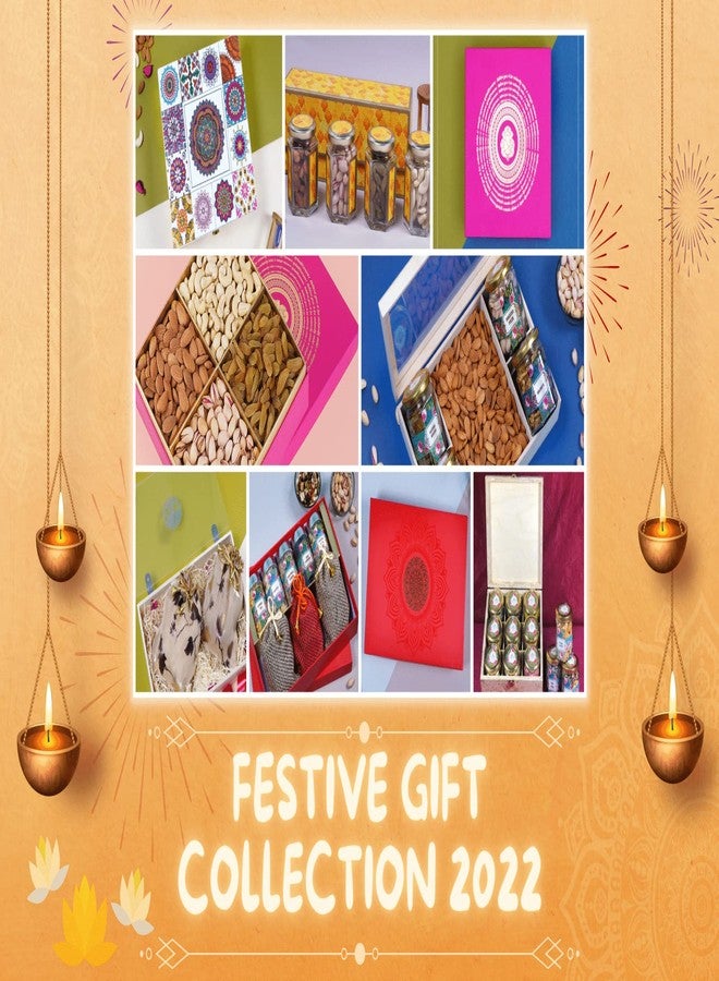 VSD Festive Dry Fruits Special Celebrations Combo of 100g Almonds, 100g Cashew, 100g Roasted Pistachios & 100g Raisins - Premium Dryfruit Gift Hamper - Image 2