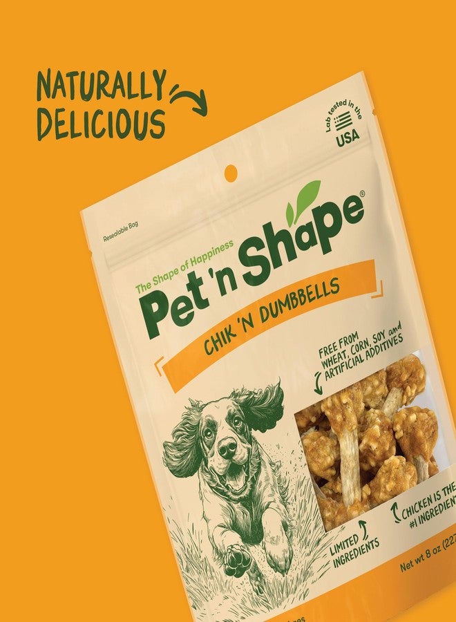 Pet 'n Shape Chik 'n Rice Dumbbells - All Natural Dog Treats, Chicken, 8 oz, 10408 - Image 4