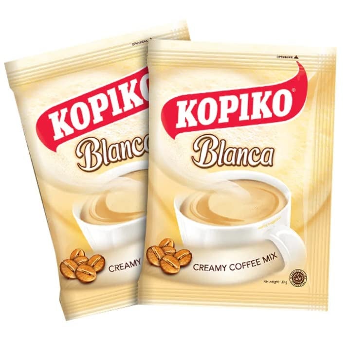 Kopiko Creamy Blanca Long Pack 3 in 1 Instant Coffee Mix 30 Bags 30g - Image 5