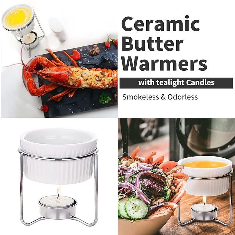 Luvan 33 Pcs Seafood Tools Set with 4 Crab ers, 4 Crab Leg Forks/Picks, 4 Lobster Shellers, 1 Seafood Scissors, 4 er Warmers, 14 Tealight Candles and 2 Crab Grabbers - Nut er Set - Image 4