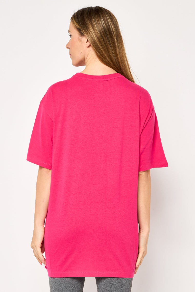 DKNY Women Sportswear Fit Short Sleeve Outdoor T-Shirt, Pink - Image 4