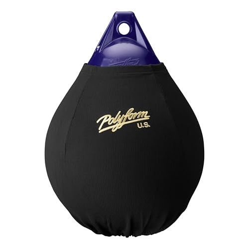 Polyform EFC-A3 Black Boat Fender Cover Fits Polyform A-3 Boat Fenders - Image 1