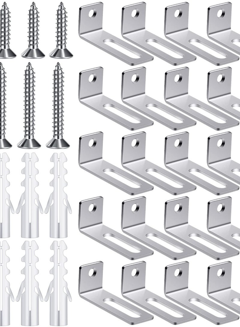 Excefore Whiteboard Installation Kit - 20 Set Wall Hanging Hardware - Hanger Supports, Screws, and Expansion Tubes - Ideal for Whiteboards in School and Office.  - Image 1