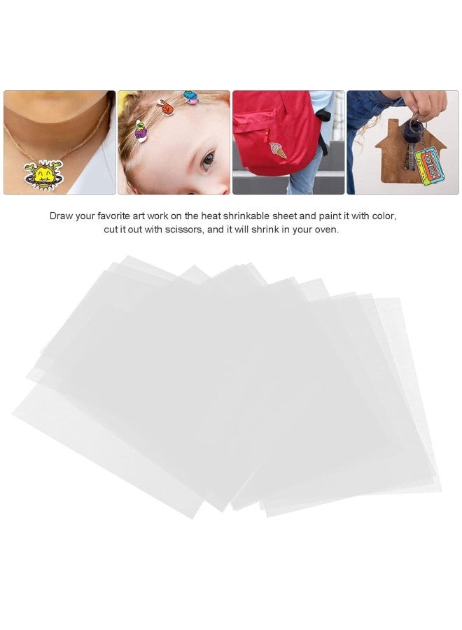 Shrink Plastic Sheet Kit, Sheets Shrinky Dink Paper Transparent Shrink Plastic Sheet Kit for Jewelry for ons for  - Image 3