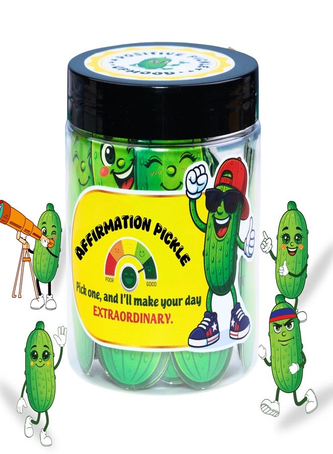 SOLMAY Affirmation Pickle Jar – 60 Uplifting Notes for Self-Care, Funny Pickle Gifts for Teen Girls, Trendy College & Christmas Stuff, Cute Emotional Support Decor for Mindfulness - Image 1