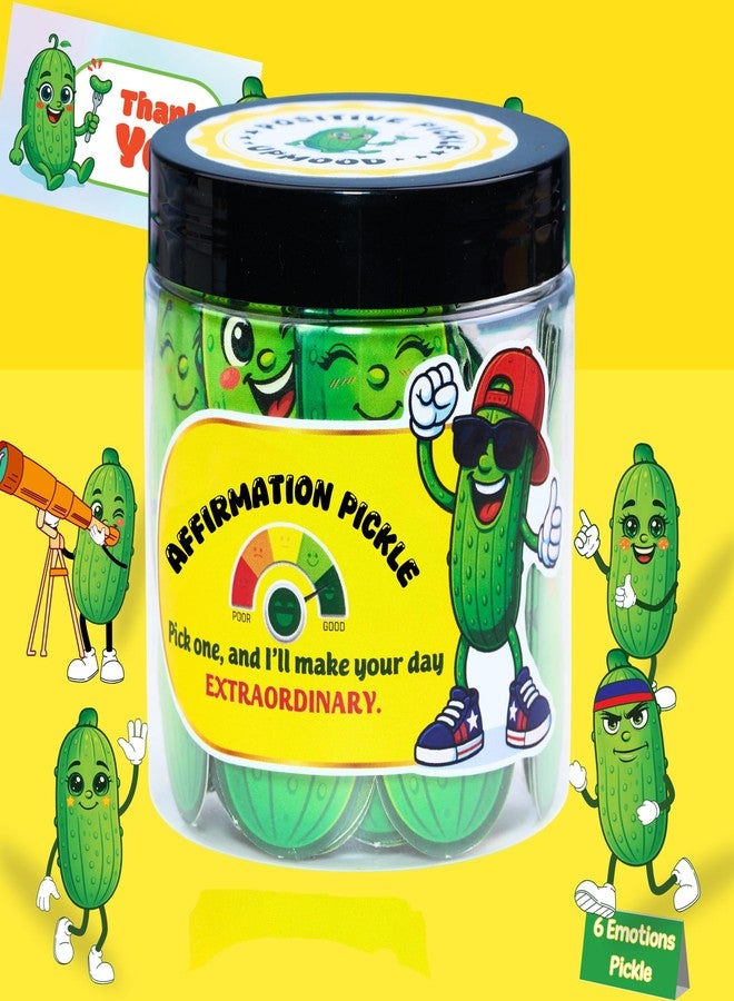 SOLMAY Affirmation Pickle Jar – 60 Uplifting Notes for Self-Care, Funny Pickle Gifts for Teen Girls, Trendy College & Christmas Stuff, Cute Emotional Support Decor for Mindfulness - Image 2