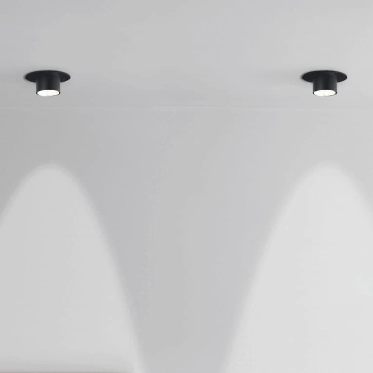 Mufasa 12 Watts Black Body Rose Gold Reflector Adjustable LED Concealed Ceiling Light Cylindrical Shape Indoor Flush Mount Spot Light Down Light Aluminum Body (6Cm Height) (Warm White) - Image 4