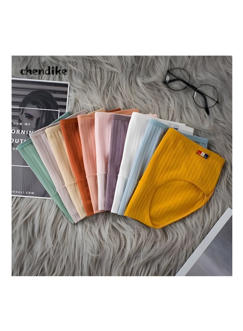 10 Pack Women Mid Waist Hipster Panties Multicolor - Image 2