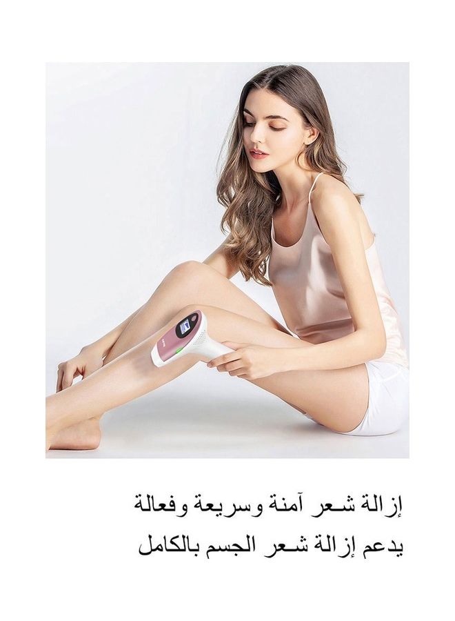 ملاي جهاز إزالة الشعر المنزلي بتقنية IPL مع 3 مصابيح HR وردي - Image 3