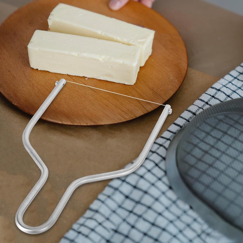 2Pcs Stainless Steel Cheese Slicers Wire Cutters Multifunctional Kitchen Tools for Butter Cheese and Baking Utensils with Clean Electroplated Design - Image 5