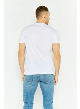 Gazzarrini Men Crew Neck Short Sleeve Graphic T Shirt, White Combo  - Image 3