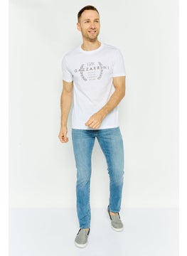 Gazzarrini Men Crew Neck Short Sleeve Graphic T Shirt, White Combo  - Image 4