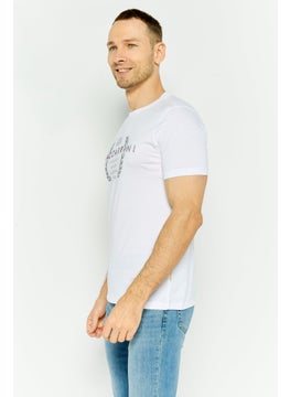 Gazzarrini Men Crew Neck Short Sleeve Graphic T Shirt, White Combo  - Image 2